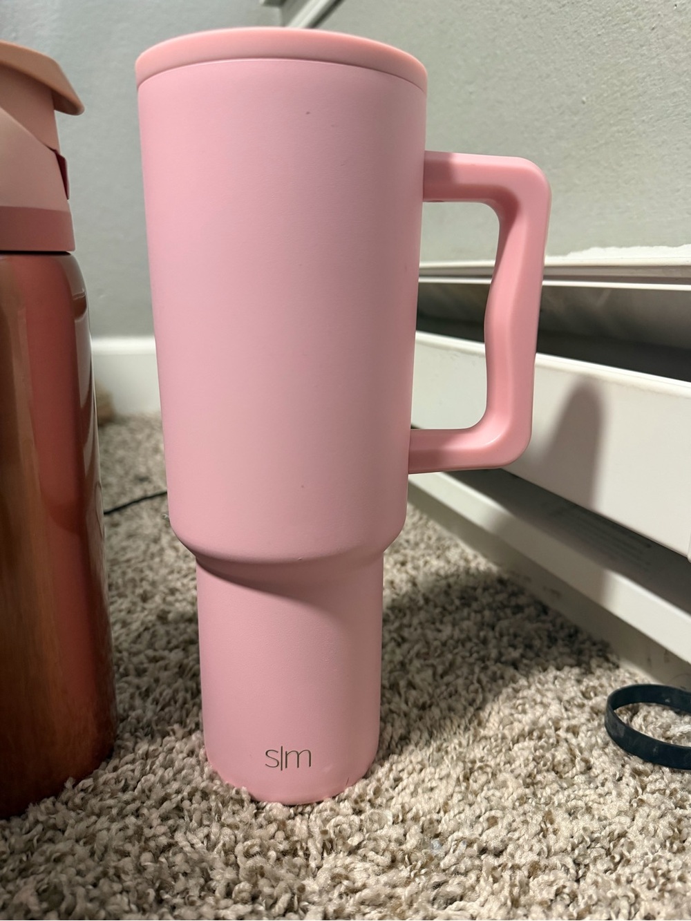 Sm Earth Pink Insulated Travel Mug with Handle